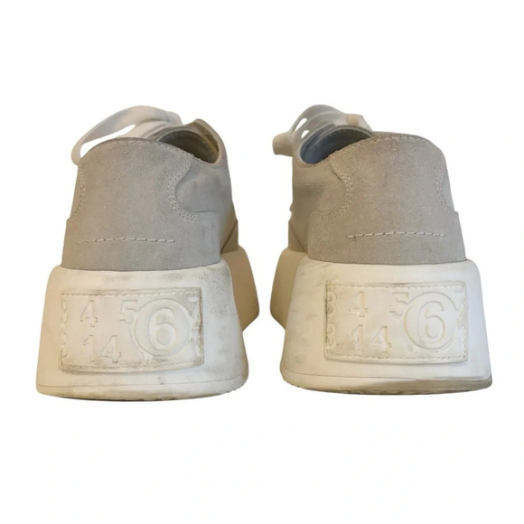 MM6 Maison Martin Margiela Gray Suede Chunky Platform Sneakers Size 39 US 9 - Picture 5 of 9